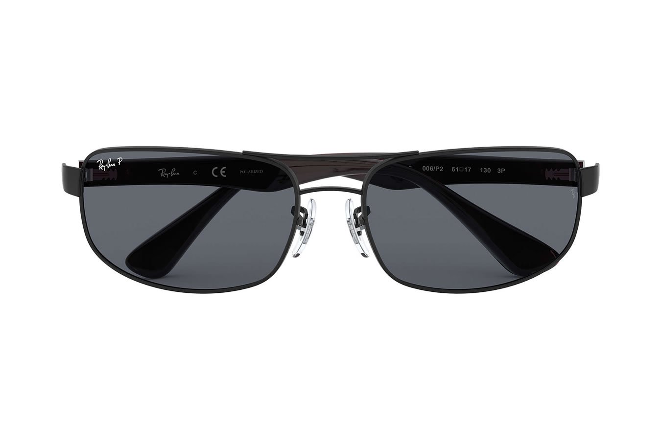 RAY BAN RB3445 with Matte Black Frame and Polarized Dark Grey Lenses